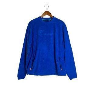 Craghoppers blue crew neck fleece sweater.‎ Size medium